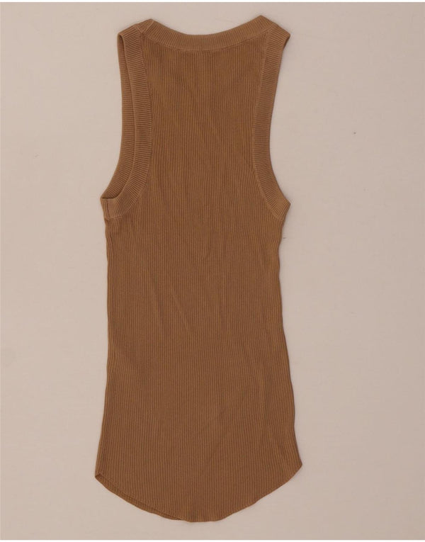 Zara Femme Débardeur UK 4 XS Beige Viscose
