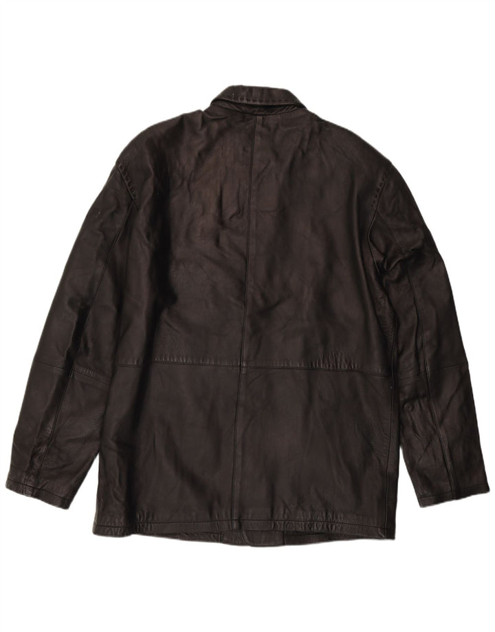 Kartel Veste en cuir pour homme UK 42 XL Cuir noir