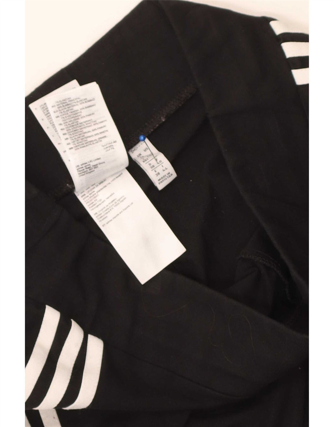 Adidas Leggings Femme UK 12 Coton Noir Moyen