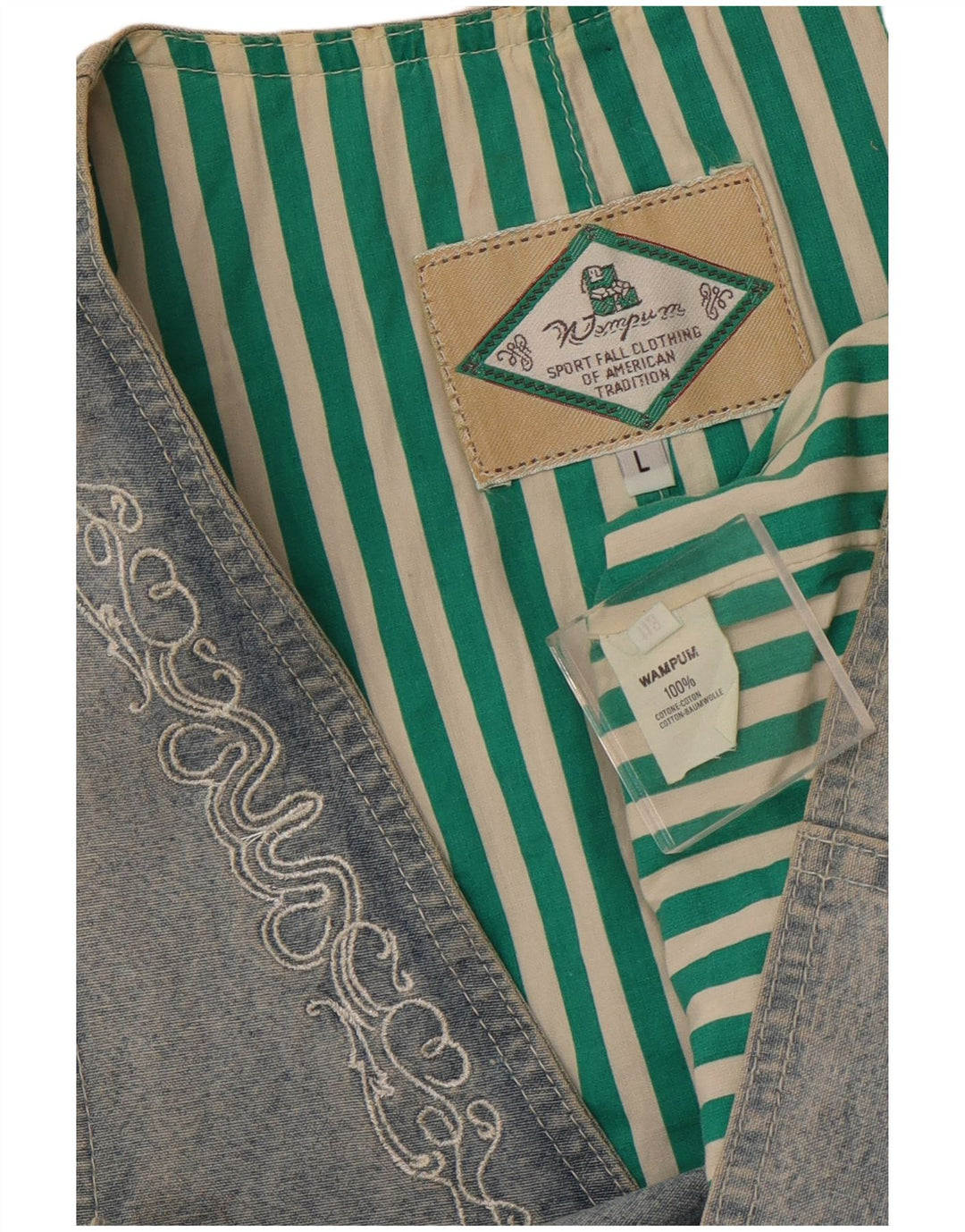 WAMPUM Gilet Femme UK 16 Grand Bleu Coton