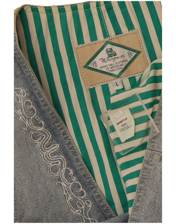 WAMPUM Gilet Femme UK 16 Grand Bleu Coton