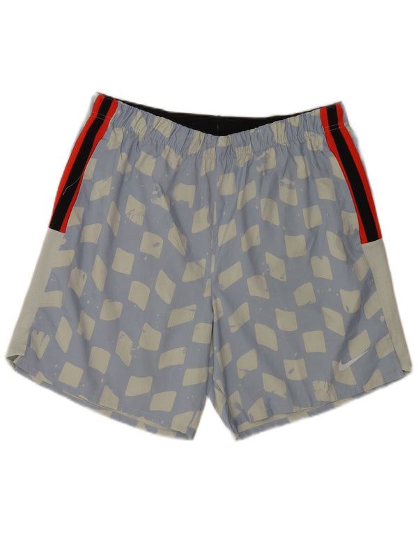 Nike Short de sport graphique régulier pour hommes, grand, bleu, géométrique