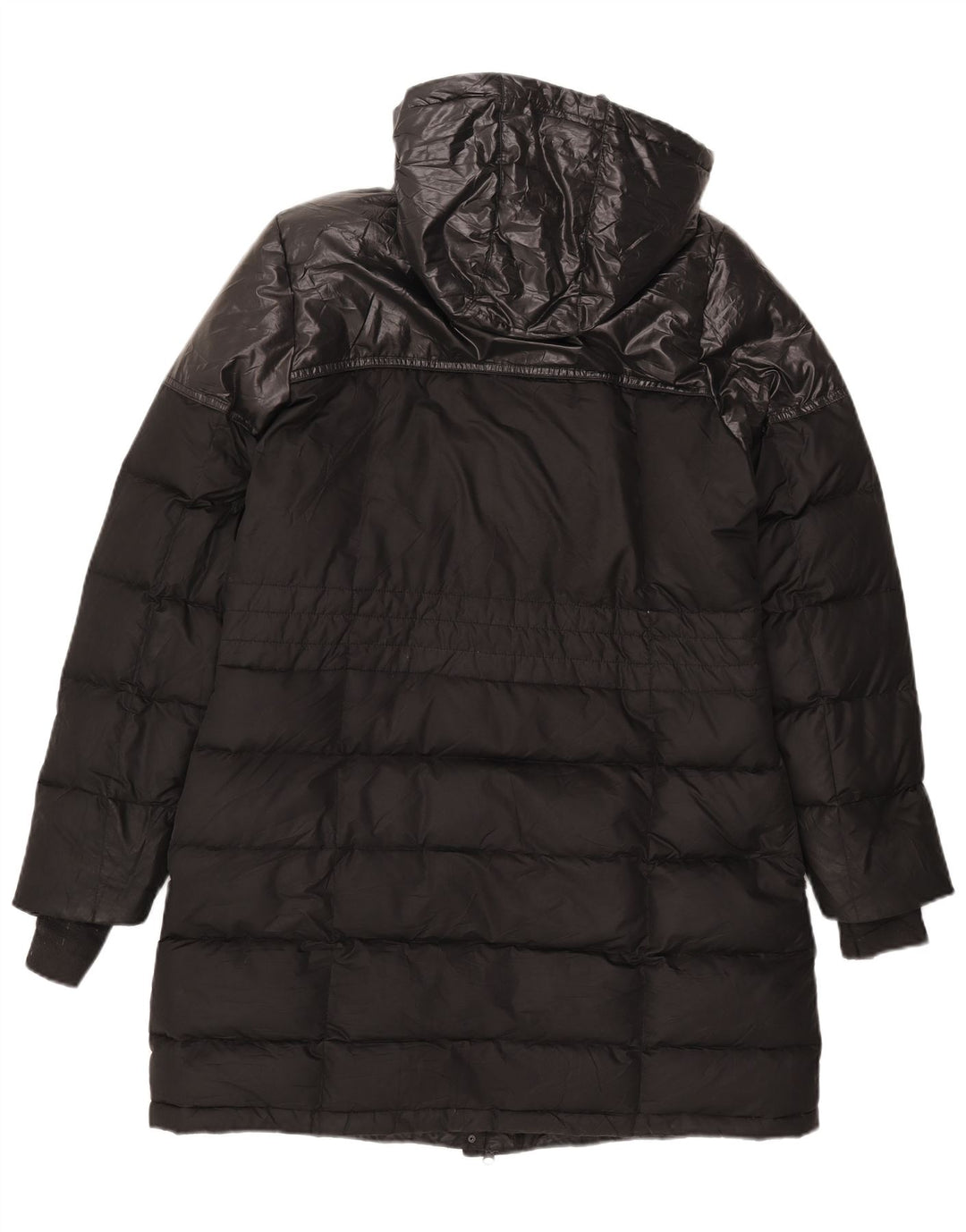 ADIDAS Manteau rembourré à capuche pour femme UK 16/18 Large Noir Polyester