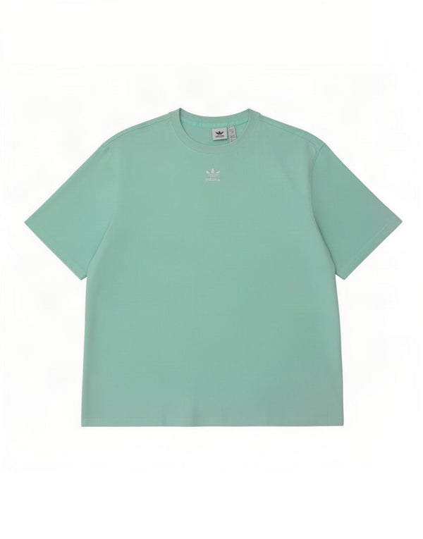 Adidas T-shirt surdimensionné pour femme UK 12/14 Coton turquoise moyen