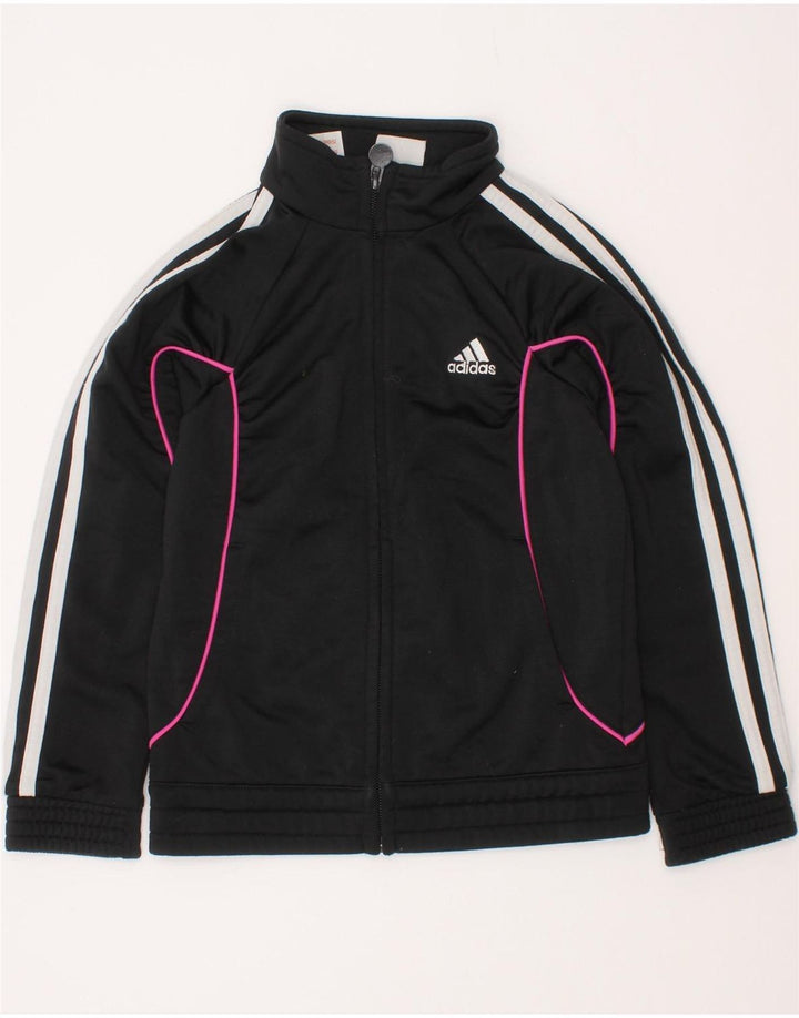 Veste de survêtement Adidas Fille 5-6 ans Noir Polyester