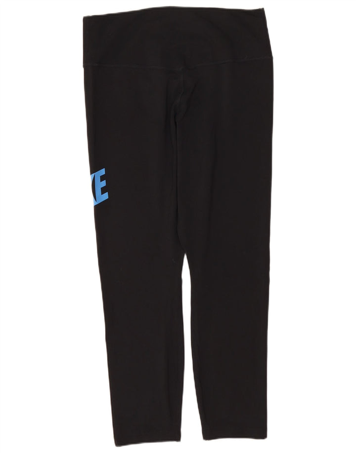 Nike Legging Capri Dri Fit Graphic pour femme UK 12 Noir moyen Polyester