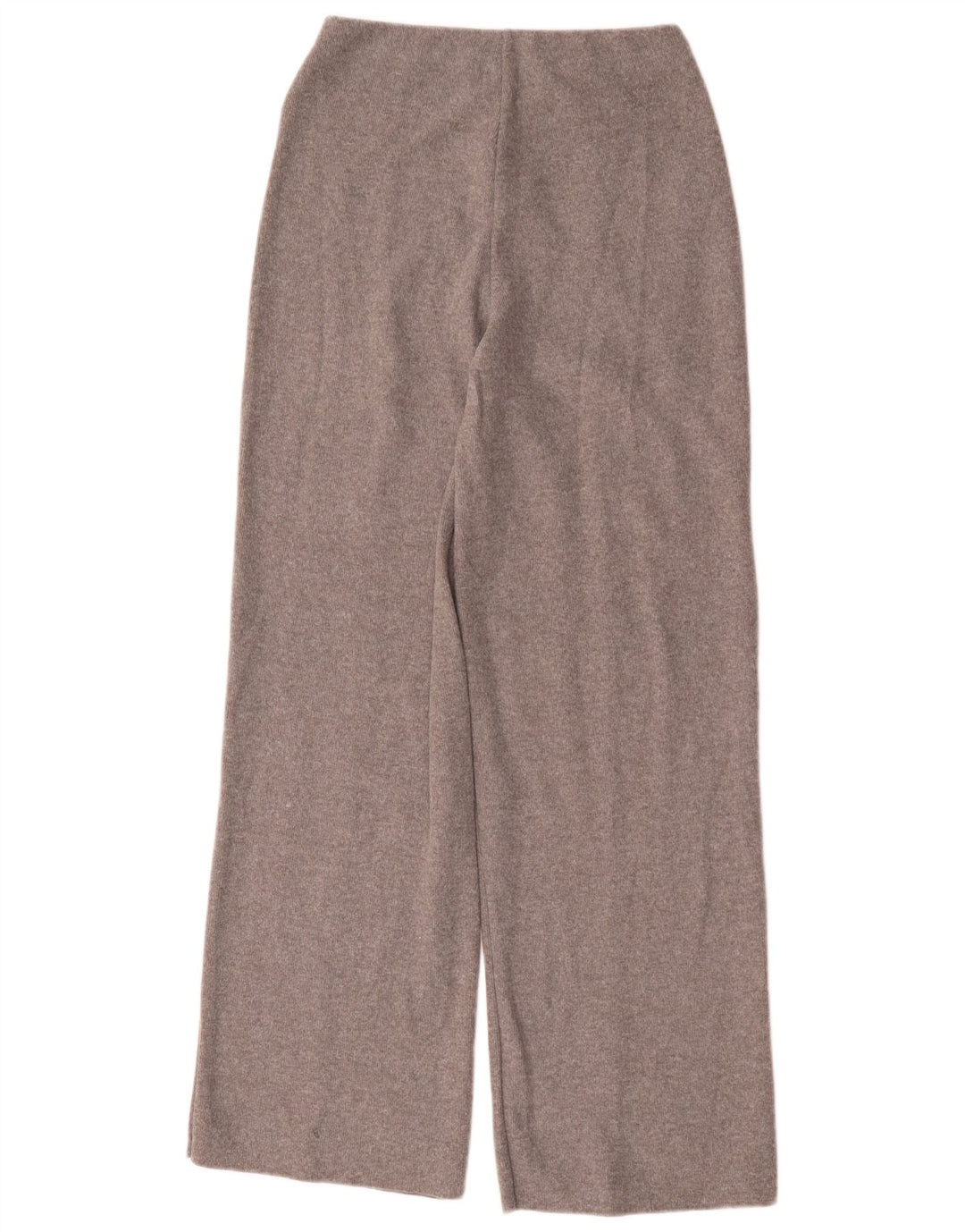 Pantalon coupe ample en tricot Zara pour femme UK 10 Small Gris Polyester