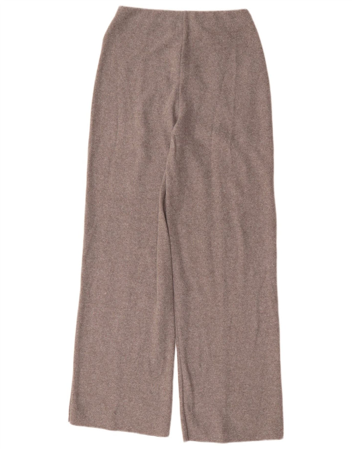 Pantalon coupe ample en tricot Zara pour femme UK 10 Small Gris Polyester