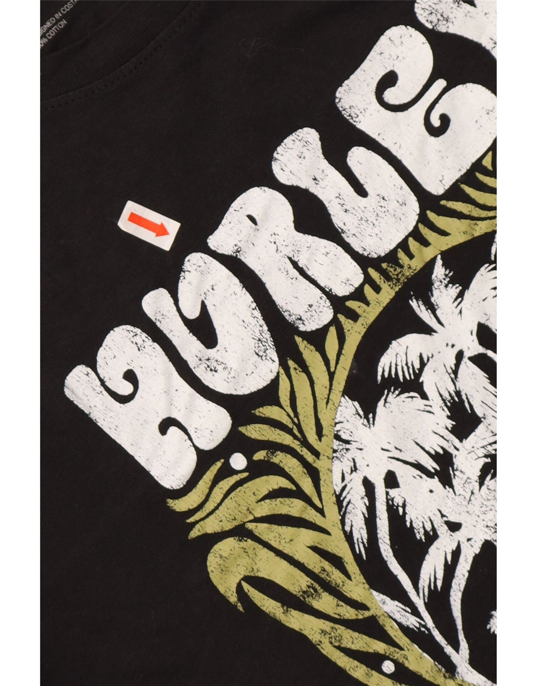 HURLEY T-Shirt Graphique Homme Grand Noir Coton