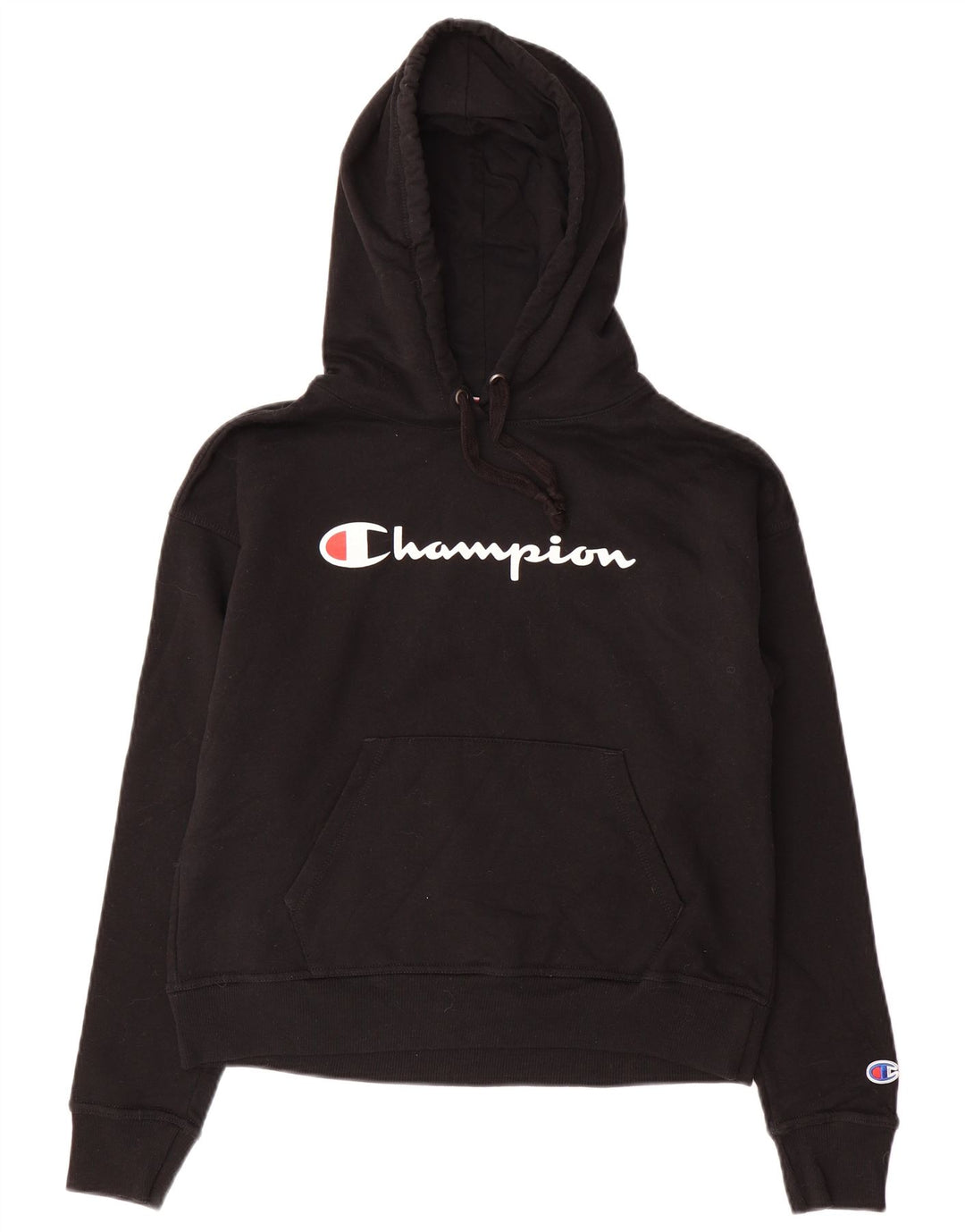 CHAMPION Pull à capuche surdimensionné pour femme UK 6 XS Coton noir