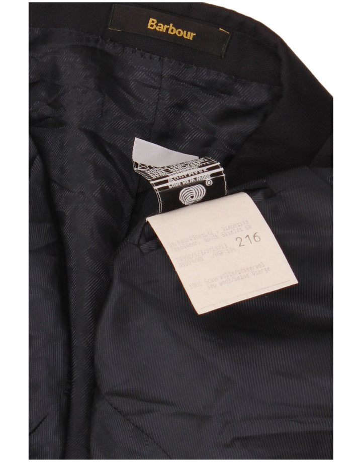 Barbour Mens 2 Bouton Blazer Veste Taille 54 Grand Bleu Marine Classique