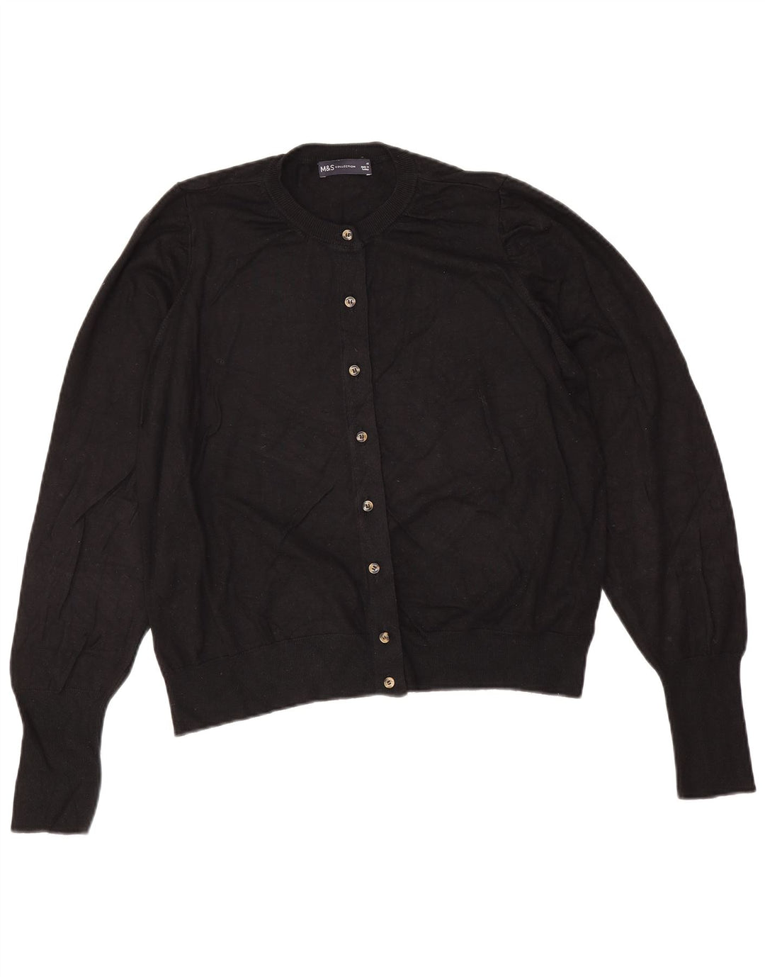 Marks & Spencer Pull Cardigan Femme UK 16 Large Viscose Noir