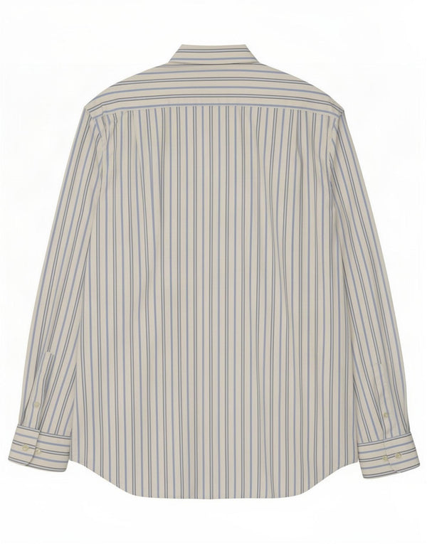 Massimo Dutti Chemise Homme Large Blanc Rayé