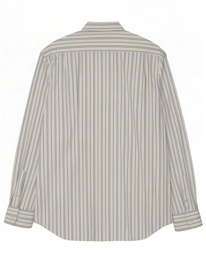Massimo Dutti Chemise Homme Large Blanc Rayé