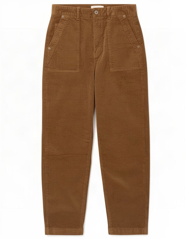 Marks & Spencer Pantalon droit en velours côtelé pour femme UK 10 Small W28 L24 Marron