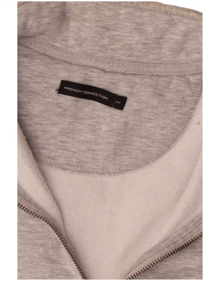 French Connection Sweat-Shirt Col Zippé Homme Gris Moyen Moucheté