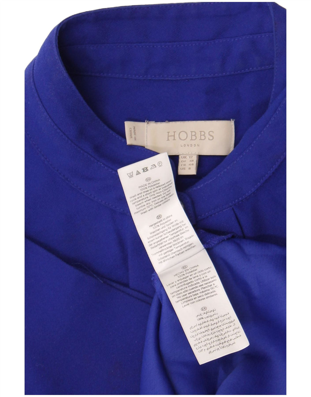 Hobbs Robe trapèze pour femme UK 42 Bleu moyen Polyester