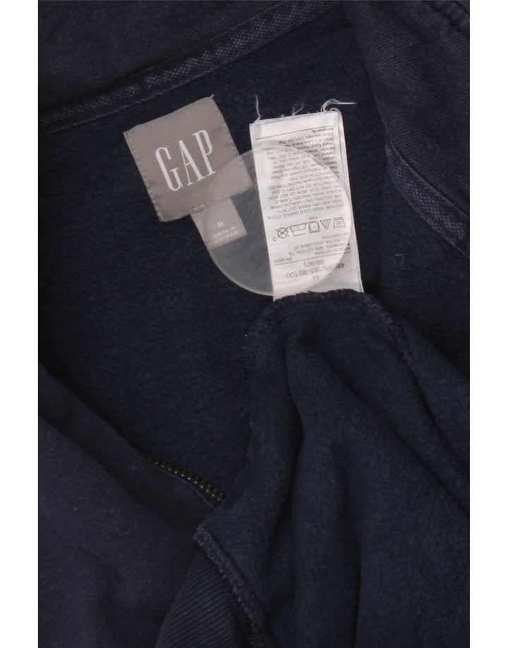 Gap Sweat-Shirt Graphique Col Zippé Homme Bleu Marine Moyen Coton