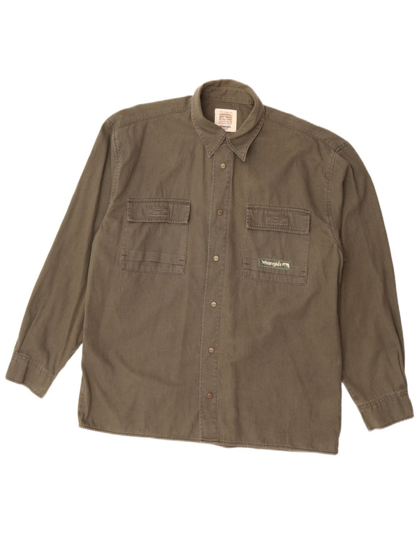 Wrangler Chemise Homme Gris Moyen Coton