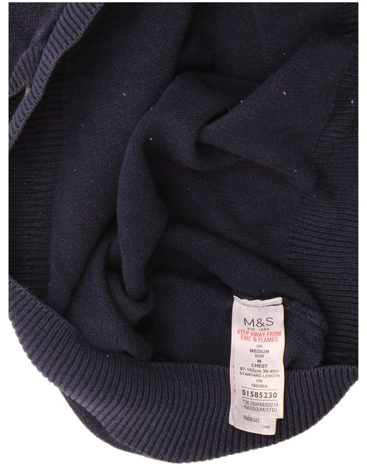 Marks & Spencer Pull col V Homme Bleu Marine Moyen Coton