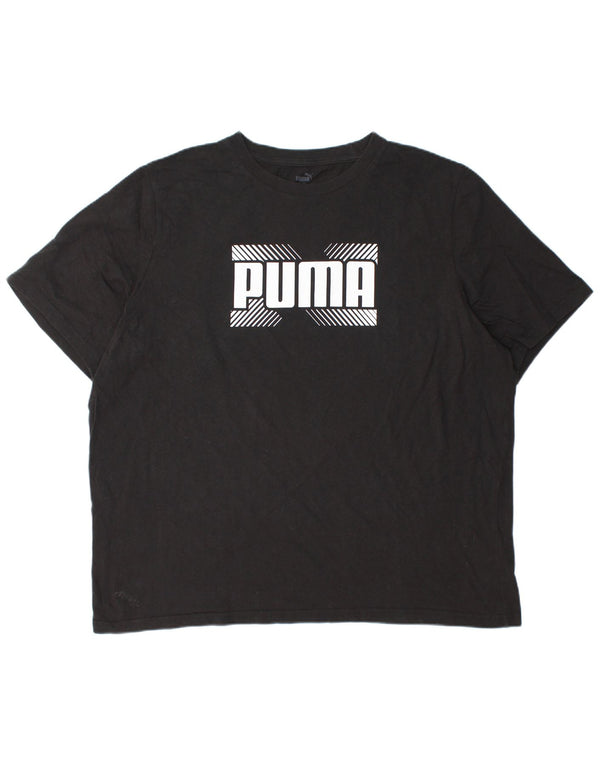 Puma T-shirt graphique pour homme 2XL Noir Coton