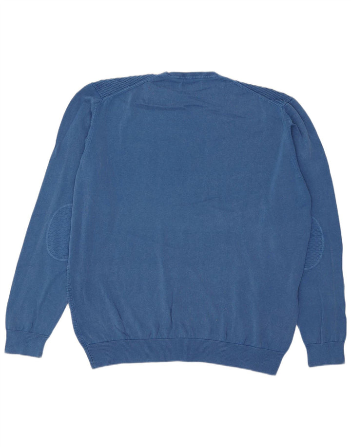 Marlboro Classics Pull à col rond pour homme en coton bleu 3XL
