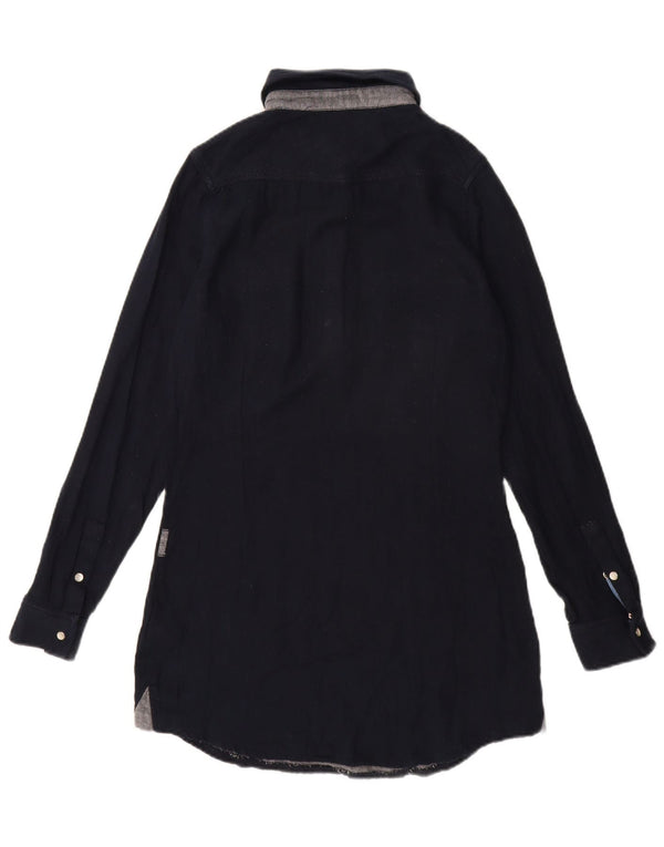 Timberland Robe polo à manches longues pour femme UK 10 Petit coton bleu marine