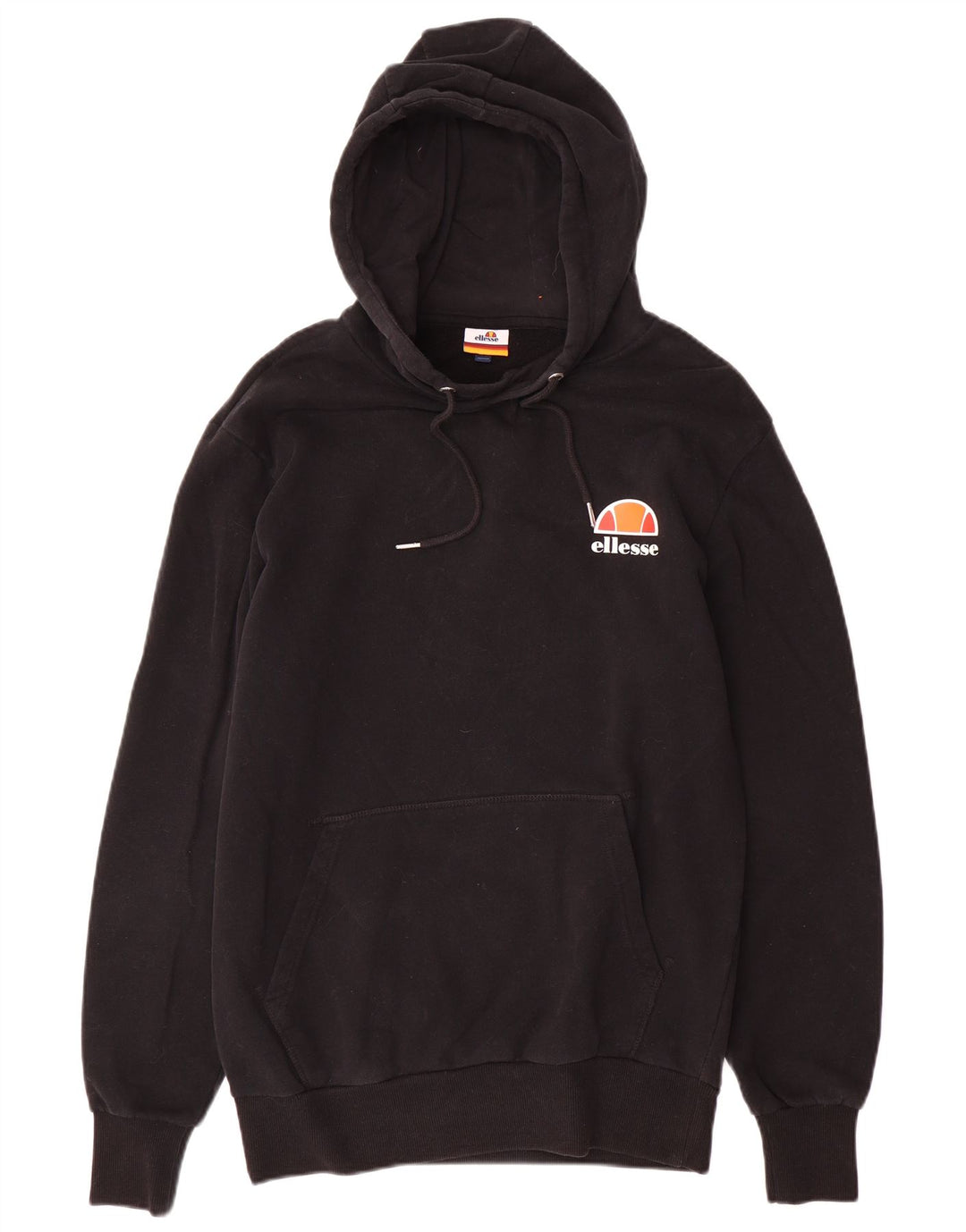 ELLESSE Pull à capuche graphique pour homme en coton noir moyen