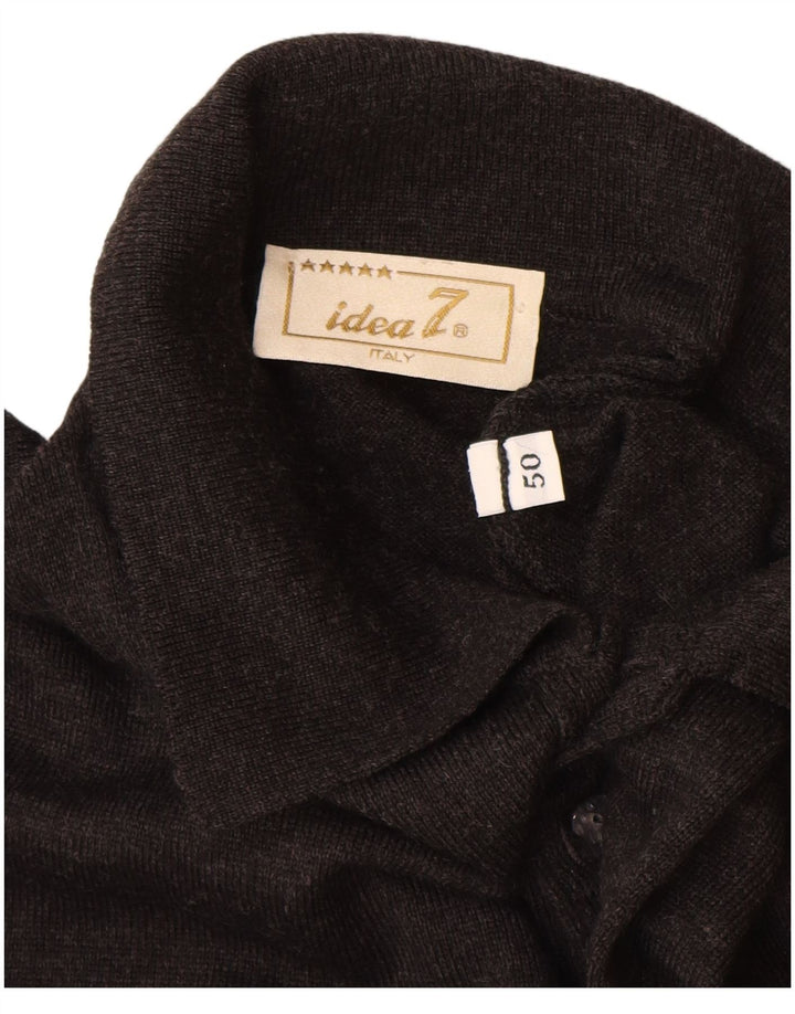 Idea Pull Col Polo Homme IT 50 Laine Gris Moyen