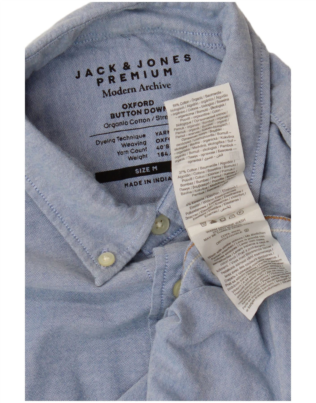 Jack & Jones Chemise Homme Bleu Moyen Coton