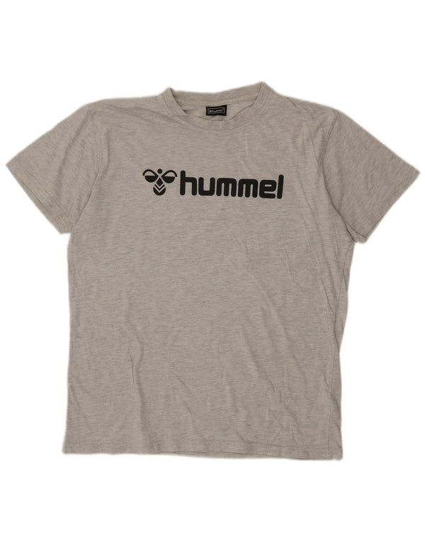 Hummel Homme Graphic T-Shirt Top Large Gris Coton