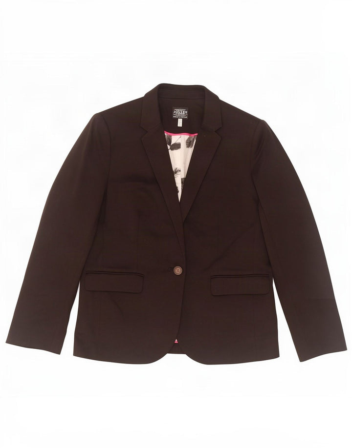 Joules Veste Blazer 1 Bouton Femme UK 14 Large Noir Polyester