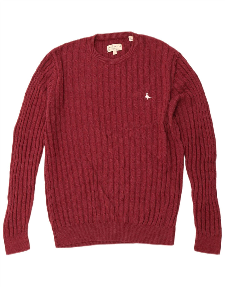 JACK WILLS Pull à col rond pour homme en coton marron moyen