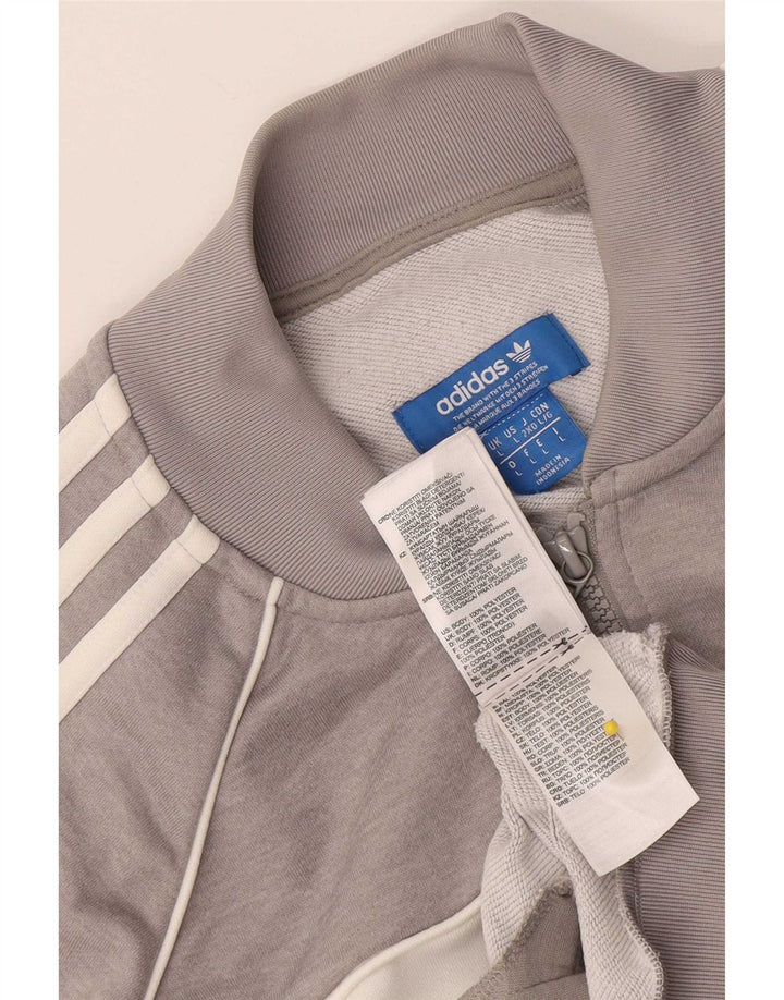 Adidas Veste de survêtement pour homme Large Gris Colorblock Polyester