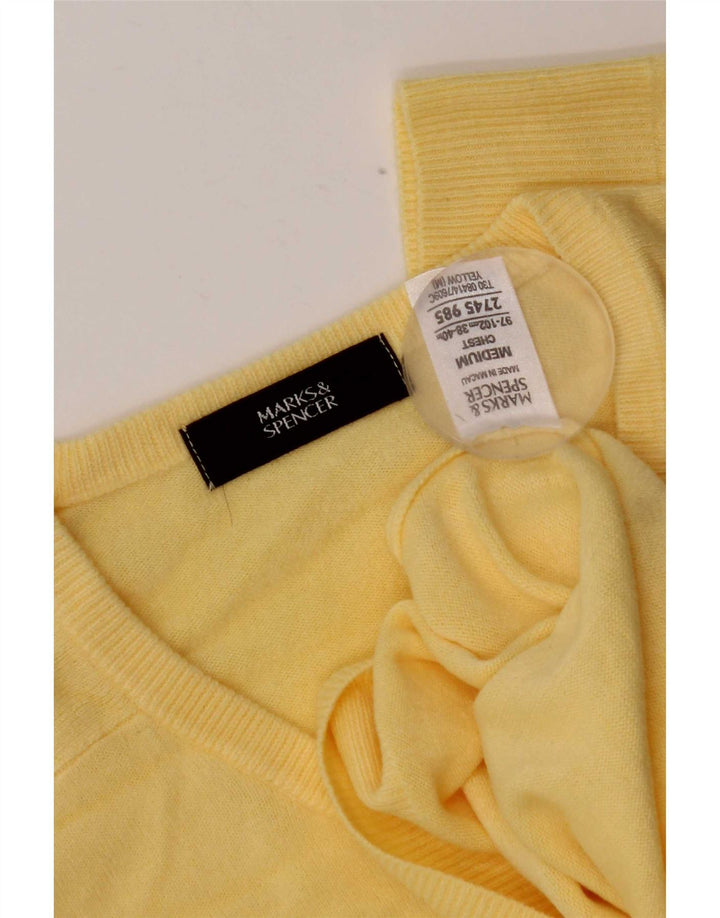 Marks & Spencer Pull Col V Homme Jaune Moyen Acrylique