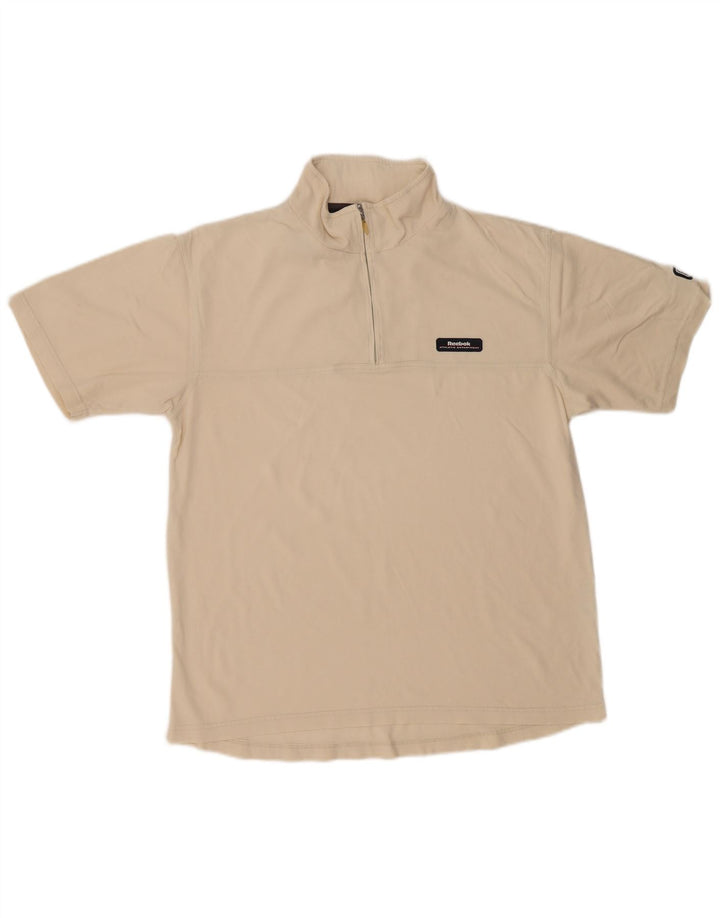 Reebok T-Shirt Zip Neck Homme XL Beige
