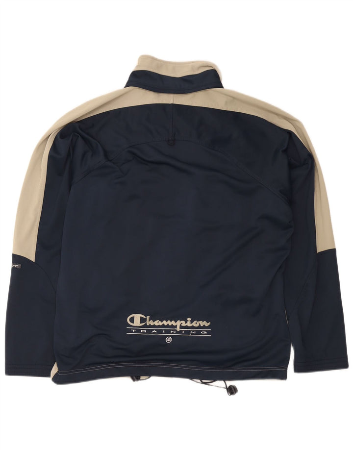 Champion Veste de Survêtement Graphique Homme Bleu Marine Moyen Colourblock