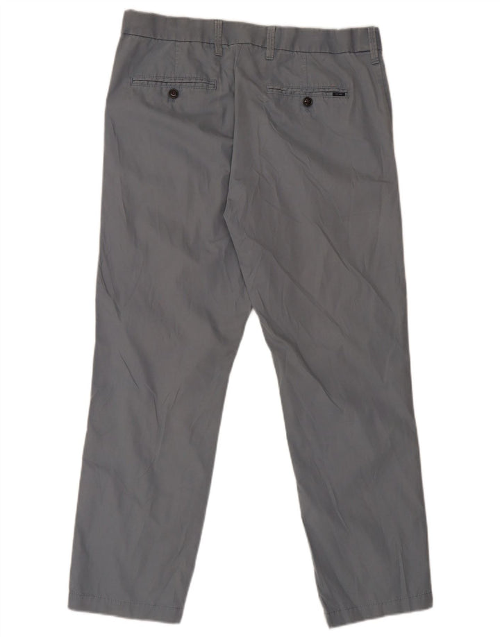 Marks & Spencer Pantalon de costume droit pour homme W34 L29 Bleu Coton