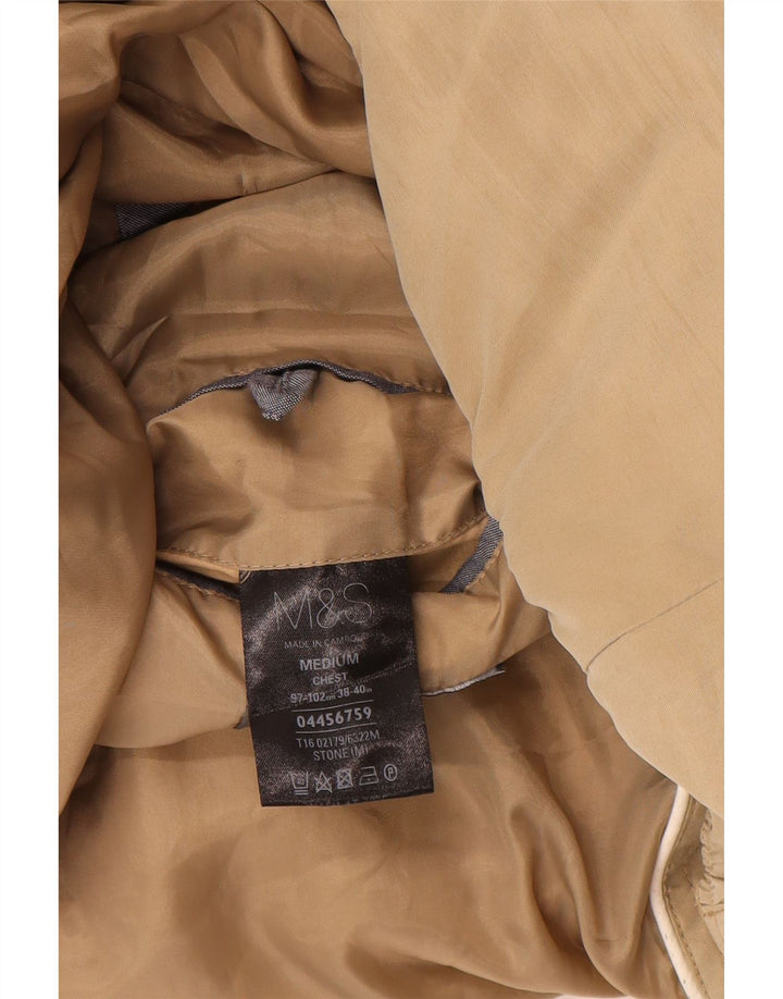 Marks & Spencer Veste Bomber Homme UK 38 Beige Moyen Polyamide