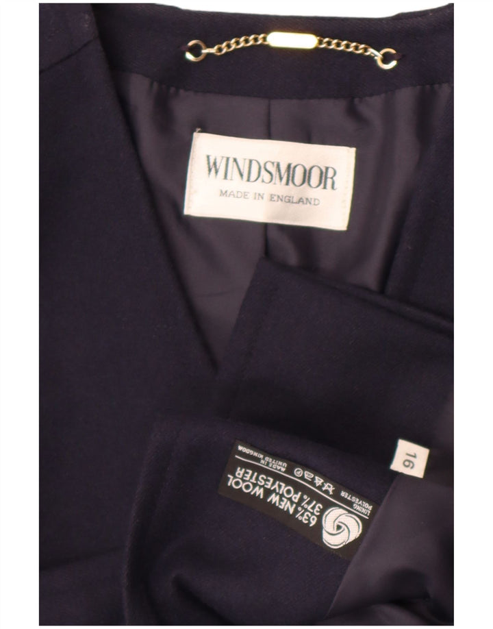 Windsmoor Veste blazer double boutonnage pour femme UK 16 Large Bleu marine