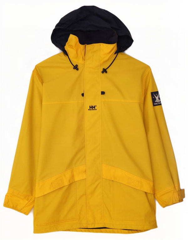 Helly Hansen Veste de pluie à capuche graphique pour homme UK 42 XL Jaune Colourblock