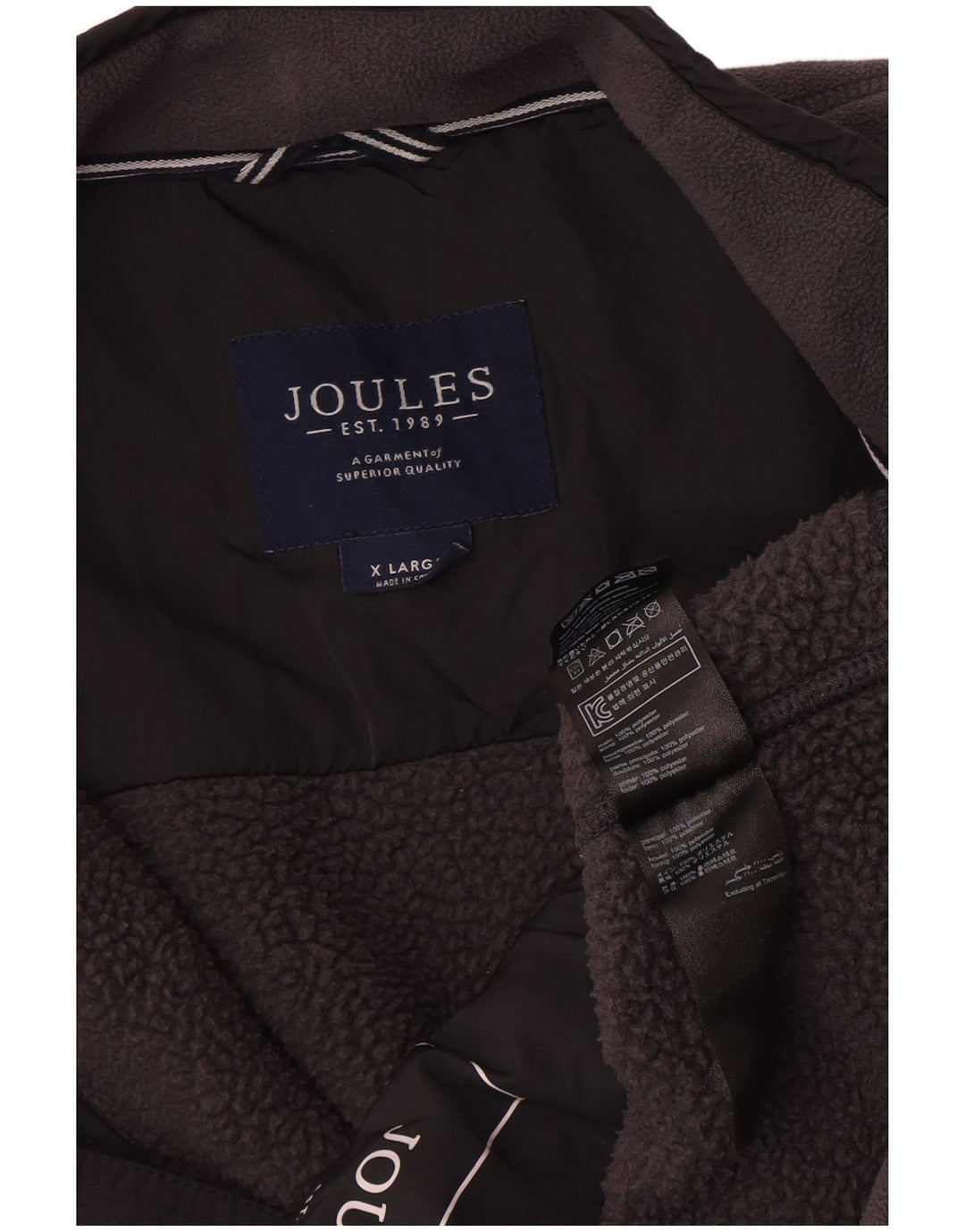 Joules Veste Polaire Homme UK 42 XL Gris Colorblock Polyester