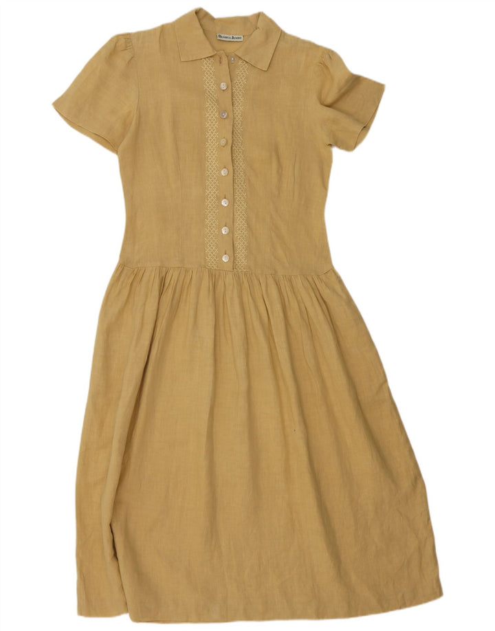 Daniela Jasoni Robe Maxi Femme IT 40 Petit Lin Beige
