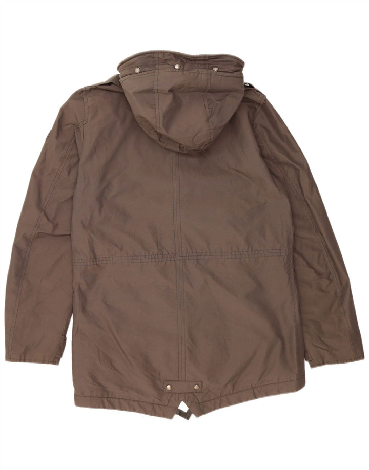 WOOLRICH Parka militaire à capuche pour homme UK 38 en coton marron moyen