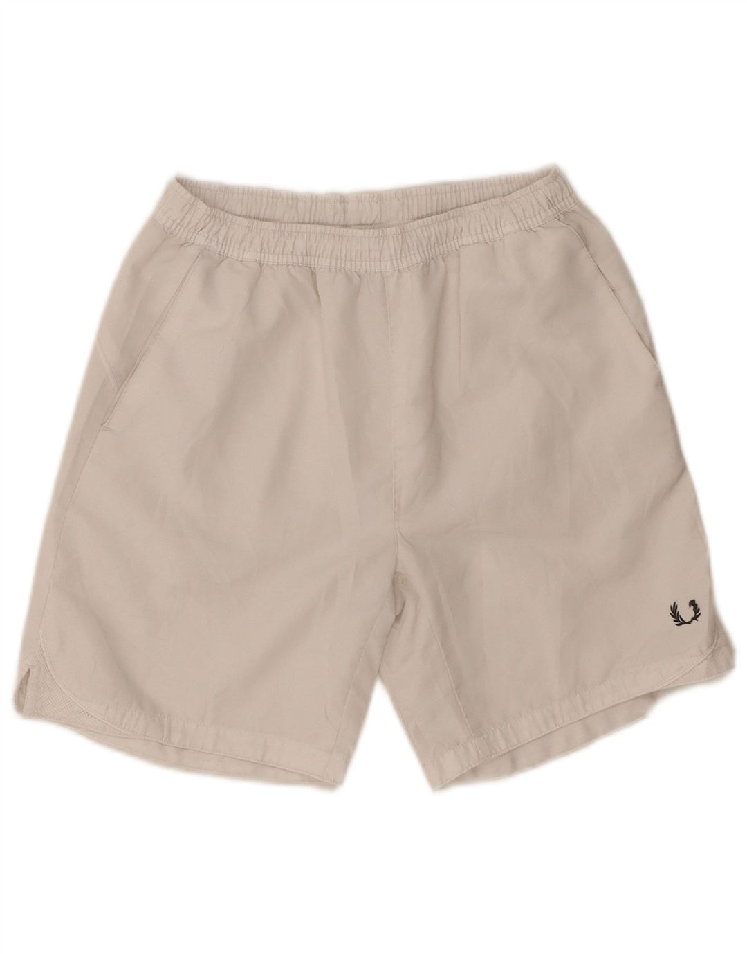 Fred Perry Short de sport coupe classique pour homme en polyester blanc moyen