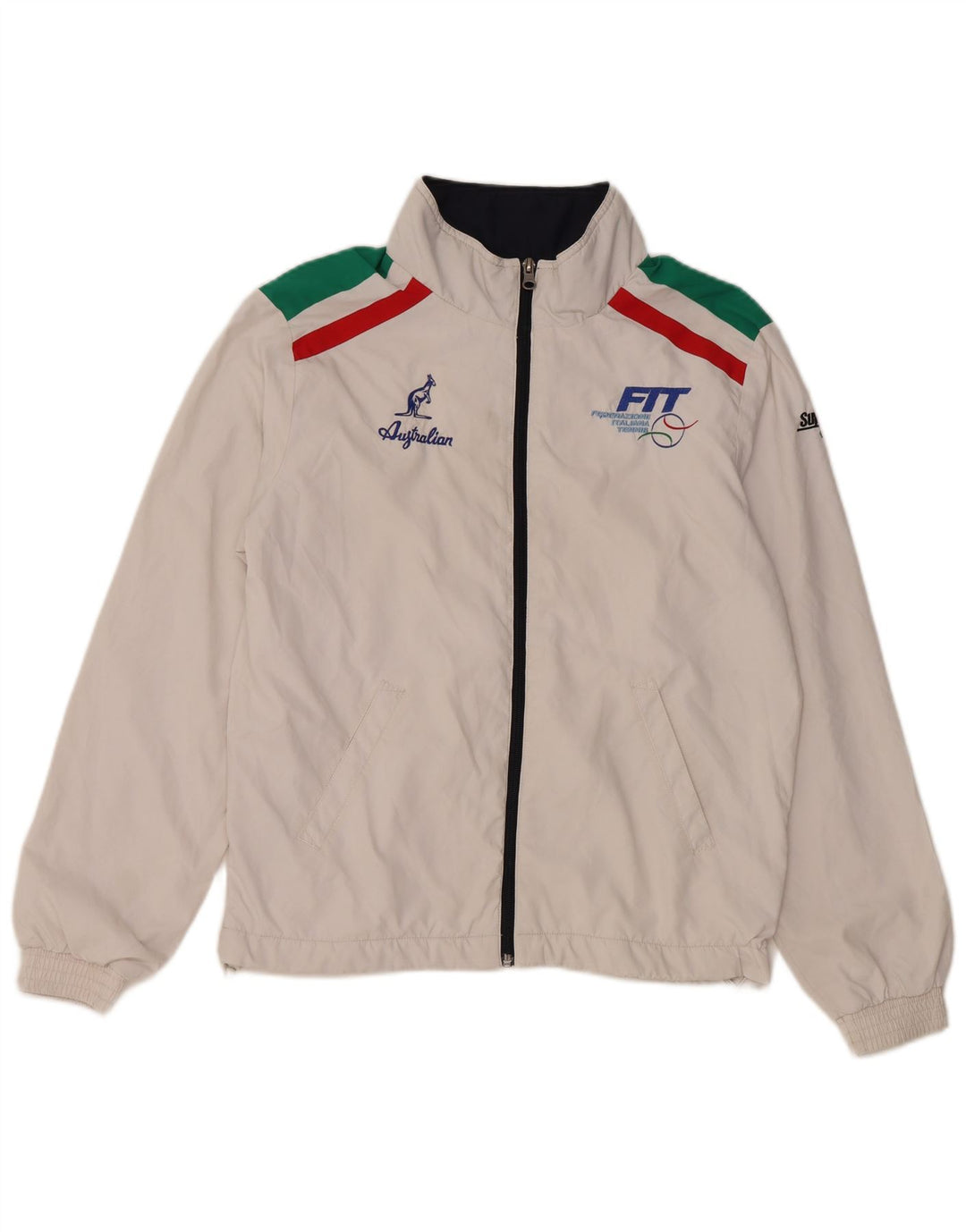 AUSTRALIAN L'ALPINA Veste de survêtement Italia pour homme XS Blanc Colorblock