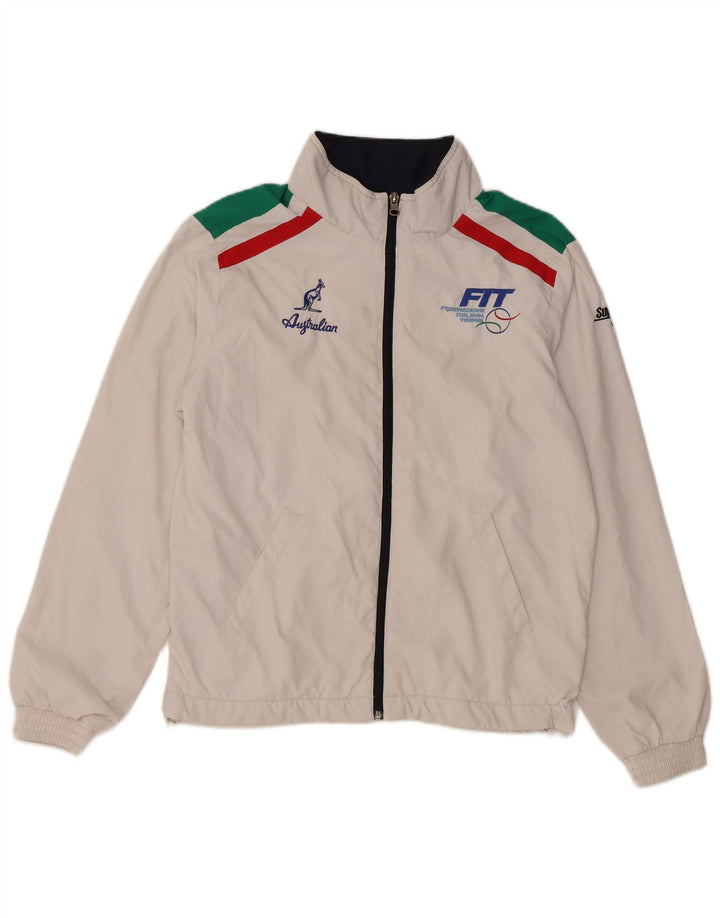 AUSTRALIAN L'ALPINA Veste de survêtement Italia pour homme XS Blanc Colorblock