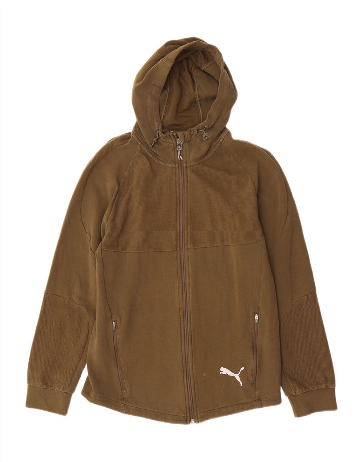 Puma Sweat à Capuche Zippé Homme Kaki Moyen