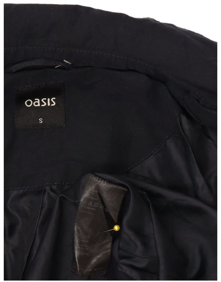 Oasis Veste militaire surdimensionnée pour femme UK 10 Small Bleu marine Polyester