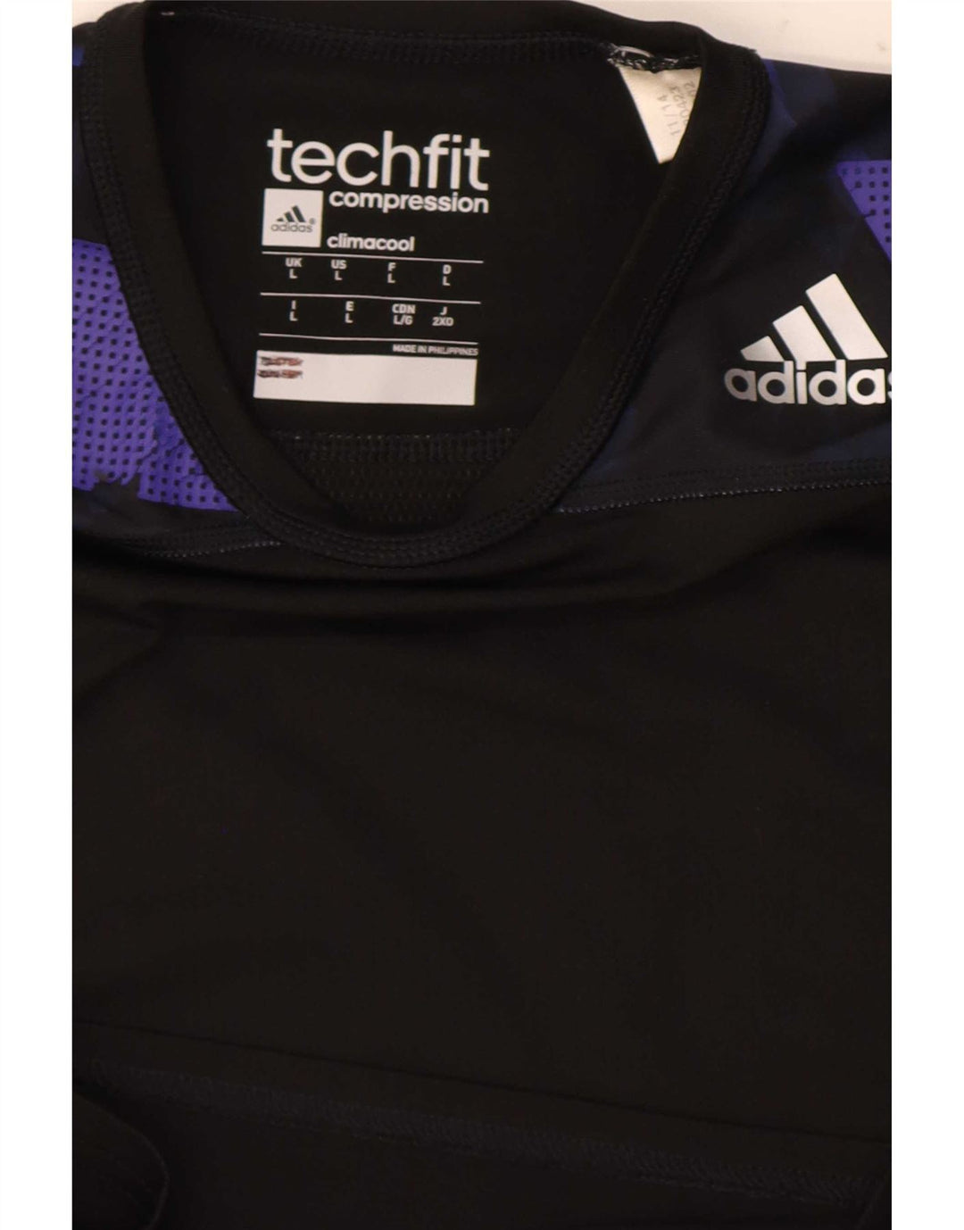 Adidas Haut Climacool à manches 3/4 pour homme Taille L Noir Colorblock